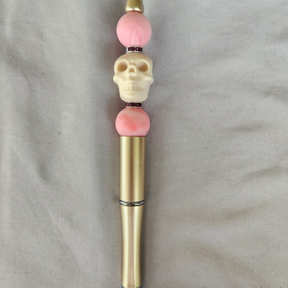IVORY 3D SKULL beaded pen💀